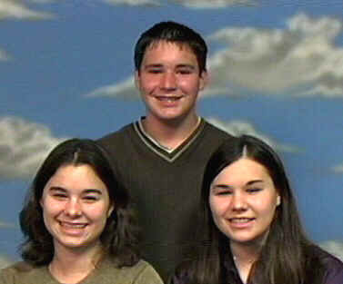 Vicky, Eric and Cassie during Xmas 1999