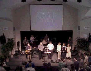 Praise band on Sunday mornings